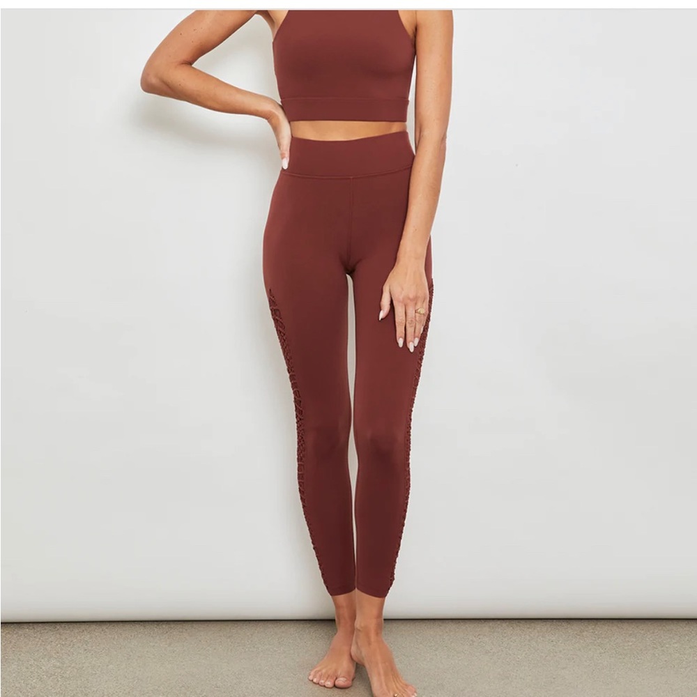 Carbon 38 Sayang Macrame Legging in Black size S. Retails currently for $228.00.